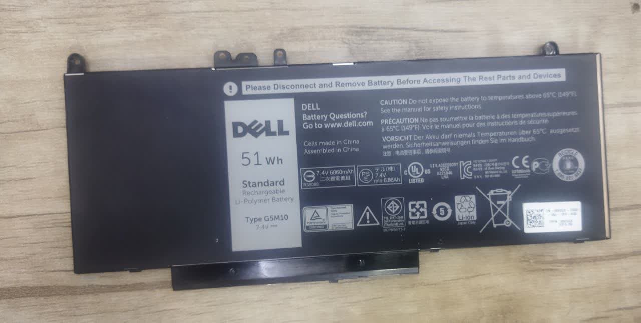 باتری لپ تاپ دل لتیتیود E5450-E5550  G5M10  7.4V-6860MAH